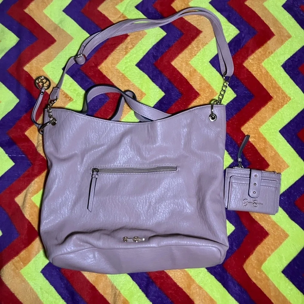 Jessica Simpson Studded Hobo Handbag additional wallet included